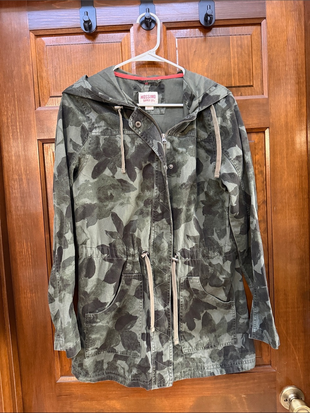 Mossimo Supply Co. Green Camo Hooded Utility Jacket